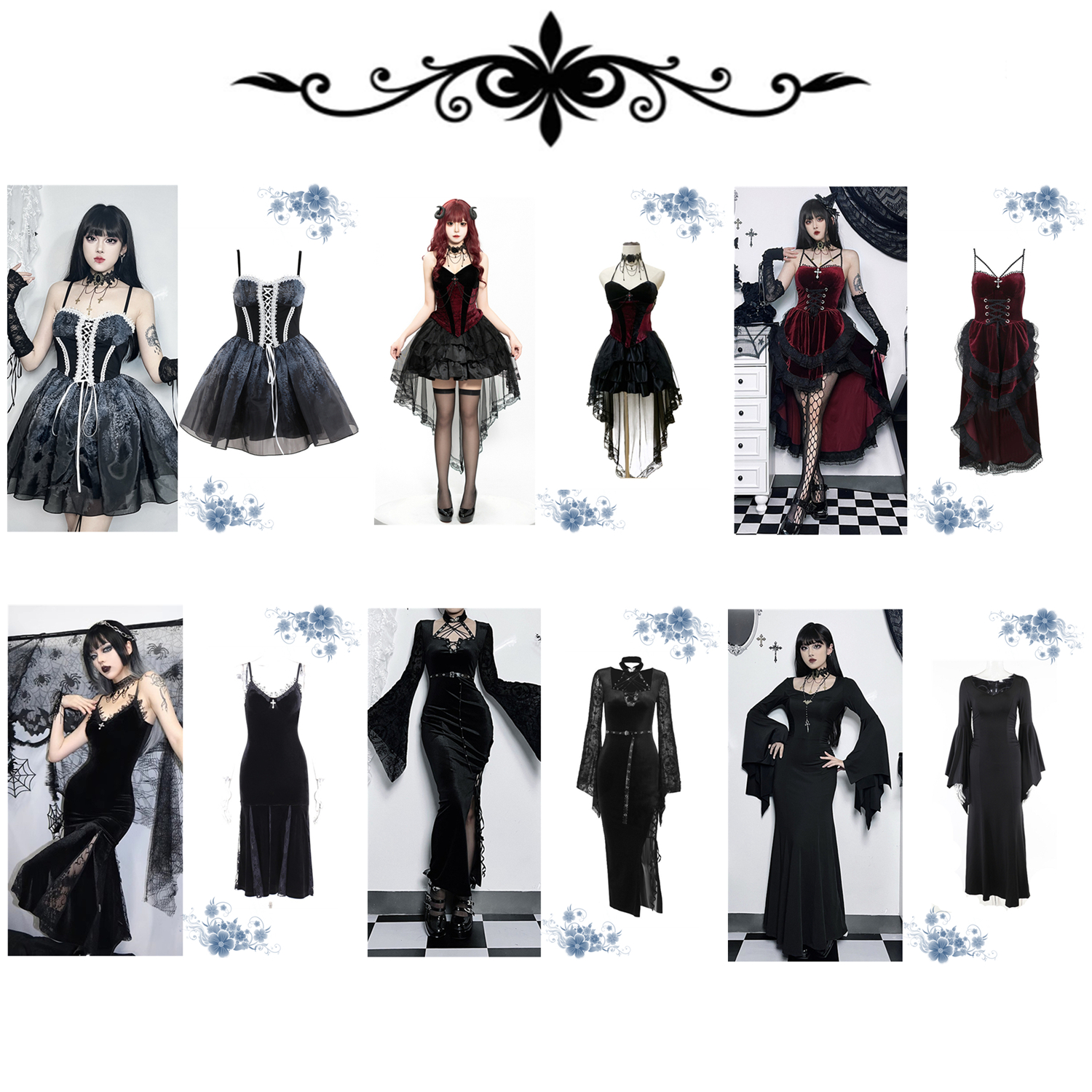 雷蓓拉万圣节暗黑系性感连衣裙