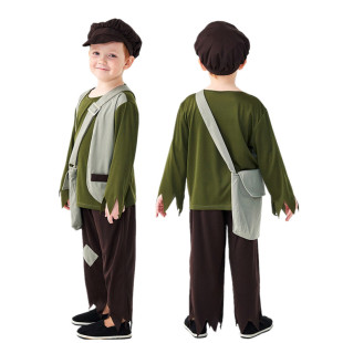 六一儿童节舞台剧演出cosplay乞丐衣服男孩穷人角色扮演表演服装