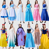 童话公主连衣裙恶毒皇后睡美人白雪灰姑娘扮演万圣节表演晚礼服装