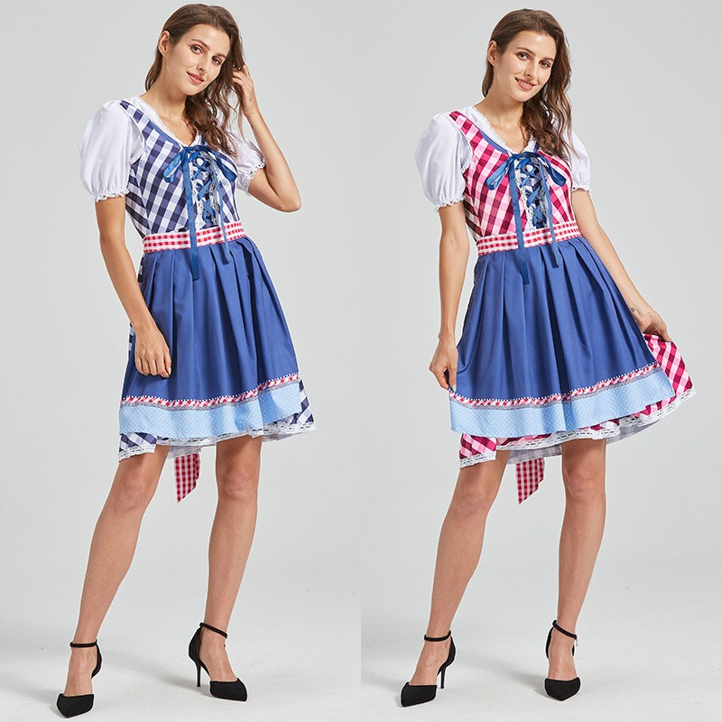 民族风情连衣裙啤酒服女佣dirndl