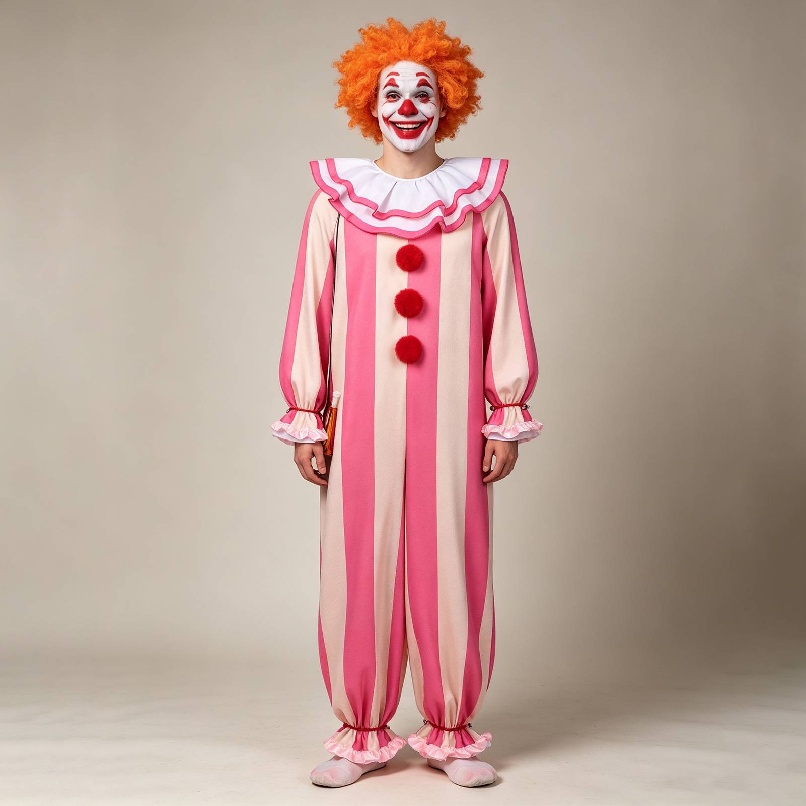 小丑回魂潘尼怀斯cos服万圣节粉色小丑套装Joker舞台角色扮演服饰