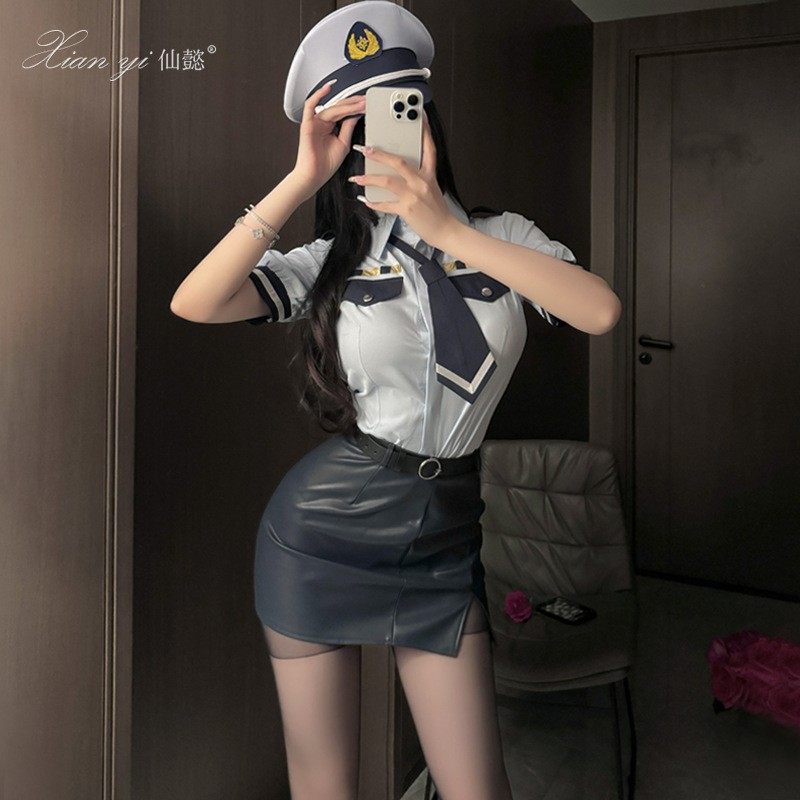 新款性感纯欲包臀空姐制服cos情趣教官女警套装角色扮演夜店衣服
