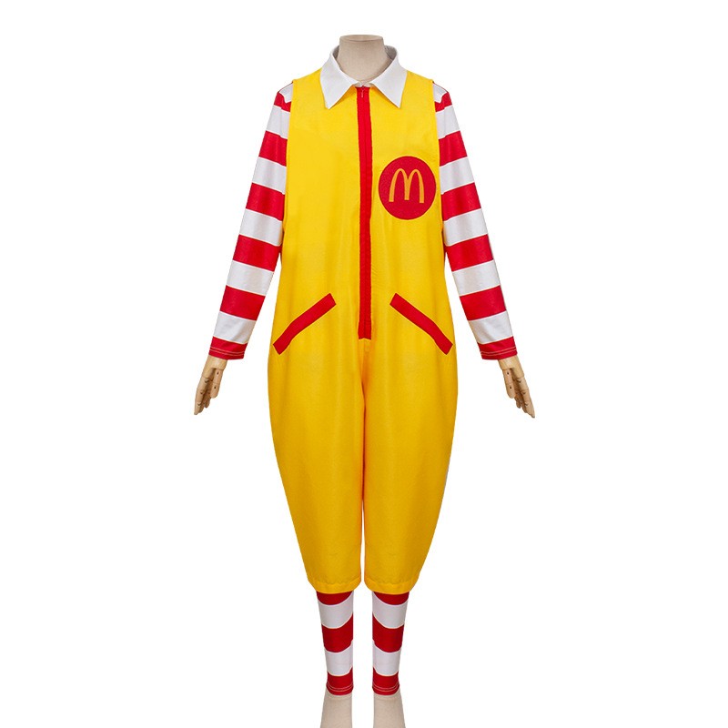 成人儿童McDonald麦当劳叔叔Cos舞会表演cosplay小丑角色迎宾服装