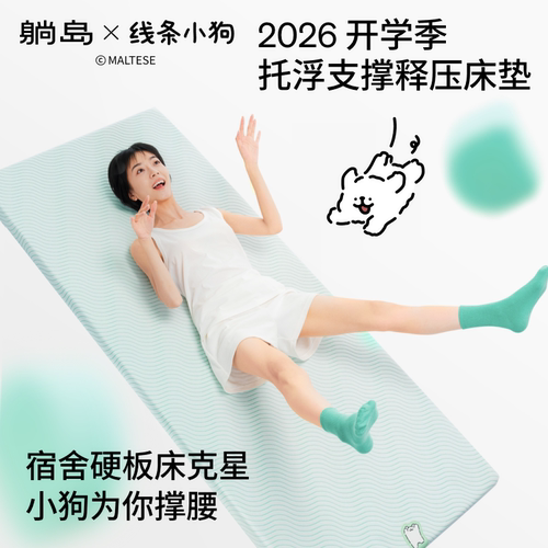 躺岛6cm支撑释压学生记忆棉床垫