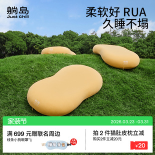 躺岛猫肚皮枕记忆棉枕头护颈椎助睡眠枕头枕芯成人单人专用一只装