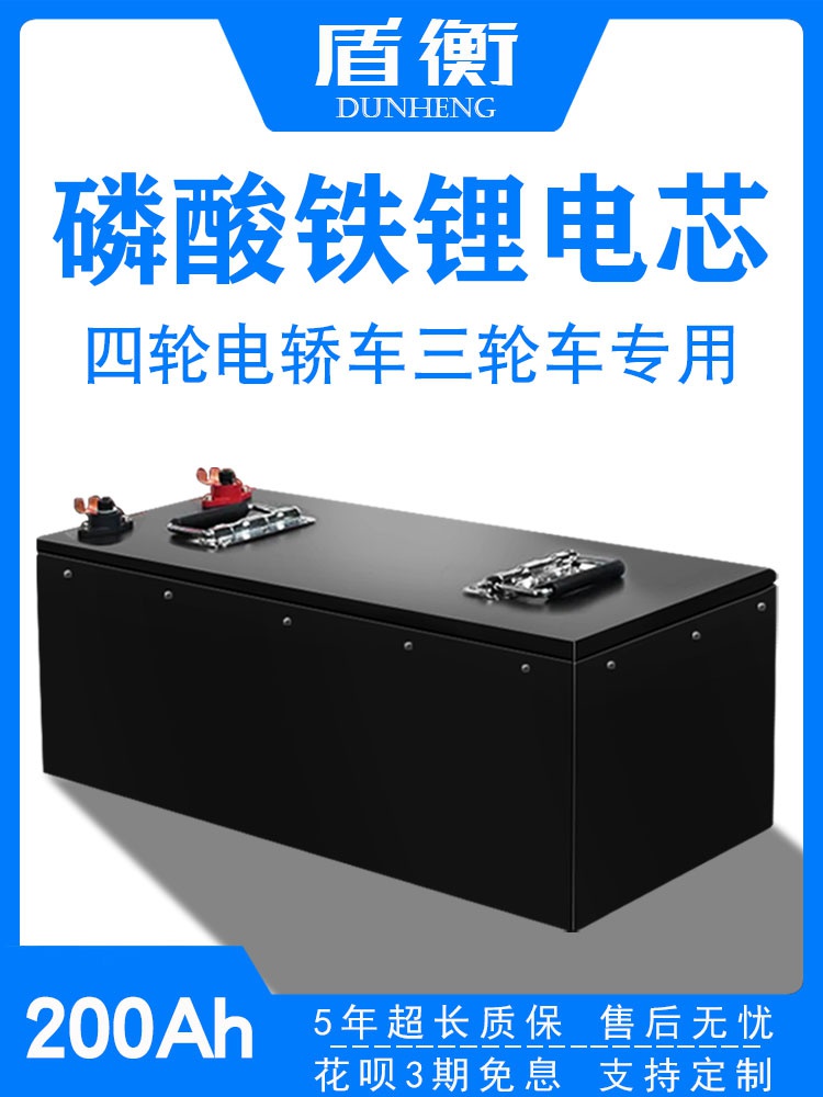 三轮电动车48v60v72v200a大容量磷酸铁锂电池低速四轮