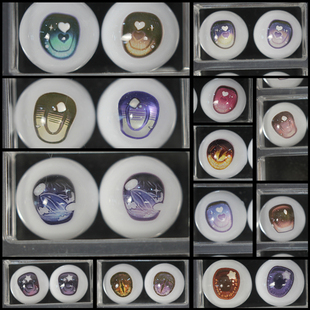 BJD娃娃卡通眼珠20mm树脂眼睛1/3分娃1/4分MDD鸳鸯眼球异瞳现货