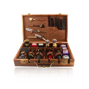 barber美发工具箱发型师箱推剪剪刀收纳箱包多功能手提密码箱