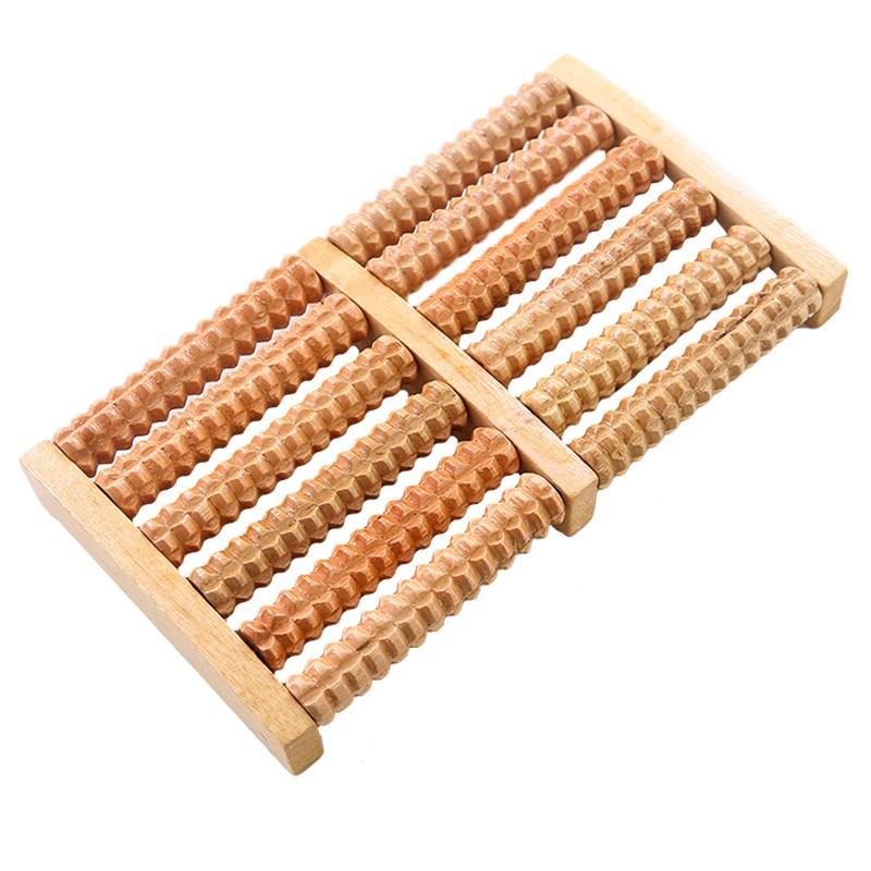 正品实木质滚轮搓排 足底按摩器 脚部 足部木制足疗机 脚底经络刷