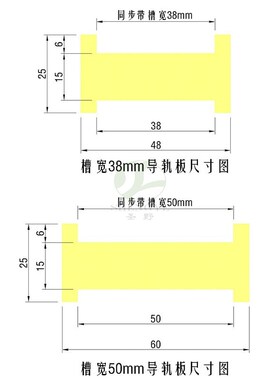 同步带导轨板双边机皮带轨导白色尼龙耐磨板38mm50mm槽皮带轨导