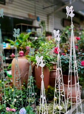 室外铁艺天使爬藤架庭院阳台月季铁线莲攀爬牵引支架花圃装饰花插