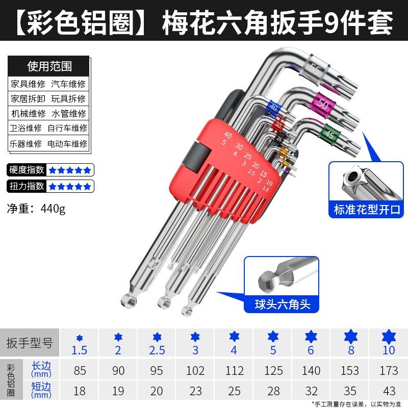 梅花内六角螺丝刀米字花型外6角六边形内六方六角星t型扳手t20t25,纺织面料/辅料/配套,其他纺织机械,淘宝优惠券,粉丝福利购,淘宝优惠卷