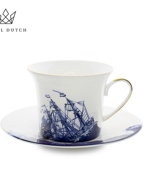 RoyalDutch皇家荷兰海上马车夫骨瓷咖啡杯碟欧式下午茶具精致礼物