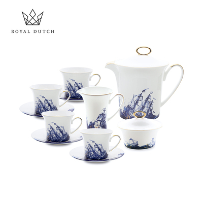 RoyalDutch皇家荷兰海上马车夫骨瓷咖啡杯套装欧式下午茶具礼物