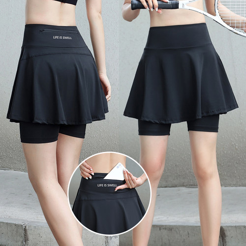 速干薄款防走光裙裤五分短裤裙