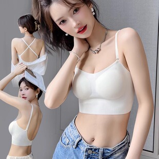 维多利亚超薄款无痕U型美背聚拢内衣女小胸可外穿防走光抹胸文胸