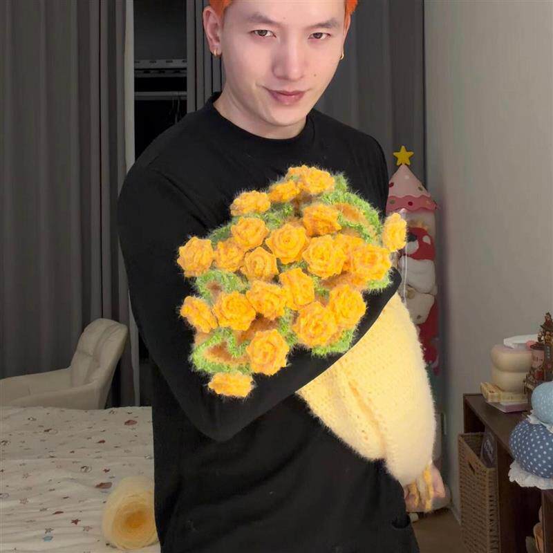 七星斗篷钩织材料包渐变毛线变花束送女友冬日手工diy惊喜感礼物