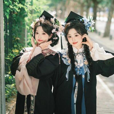 簪花学士帽手工diy材料包大学生毕业帽子硕士博士簪花帽出片神器