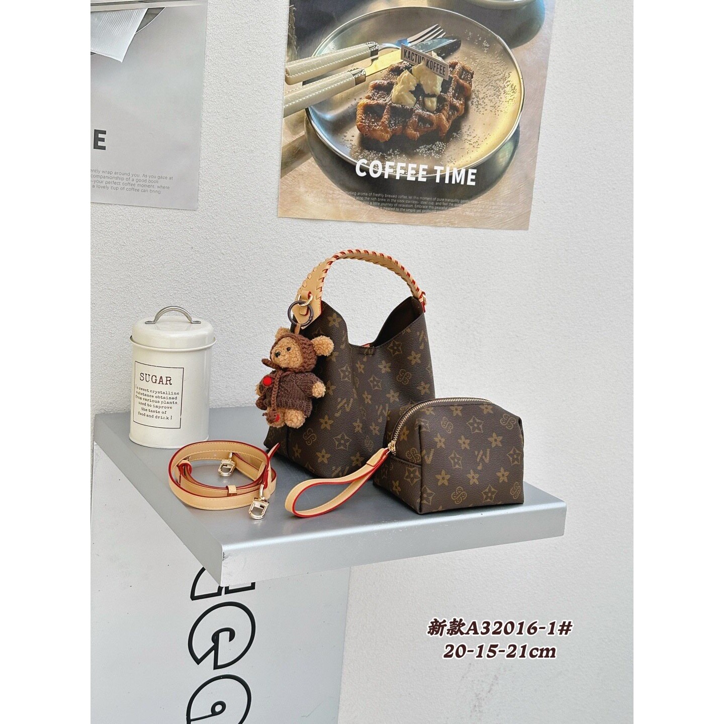 香港潮牌老花女包2026新款高级感时尚水桶包潮欧美休闲百搭单肩斜