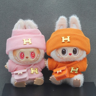 一二代拉布布大牌针织T恤帽子