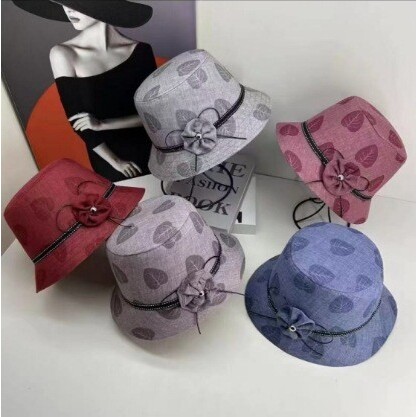新款中老年盆帽女秋冬小檐时尚优雅妈妈帽韩版百搭户外出游渔夫帽