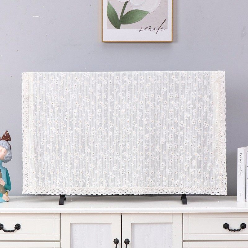 电视机罩套纯棉布艺碎花液晶挂式防尘罩42寸55寸65挂式电视盖布巾