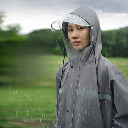 芮芙诗新款雨衣长款全身防暴雨连体电动车成人风衣外穿一体式雨披