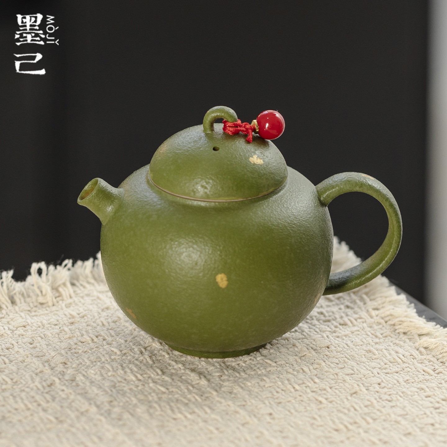 墨己小青柑撒金仿古圆满手执壶功夫茶具家用球孔过滤陶瓷泡茶壶