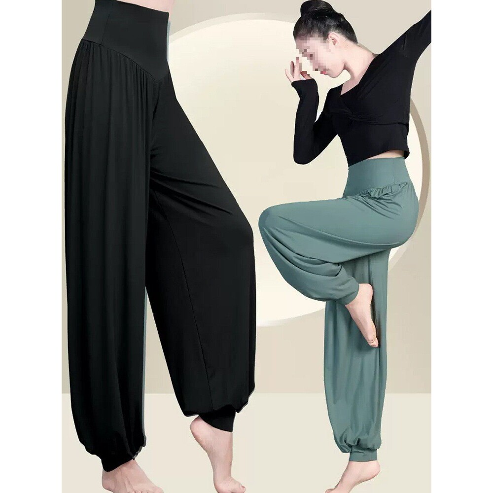 莫代尔舞蹈服练功服女上衣灯笼裤拉丁舞套装现代舞服装阔腿舞蹈裤