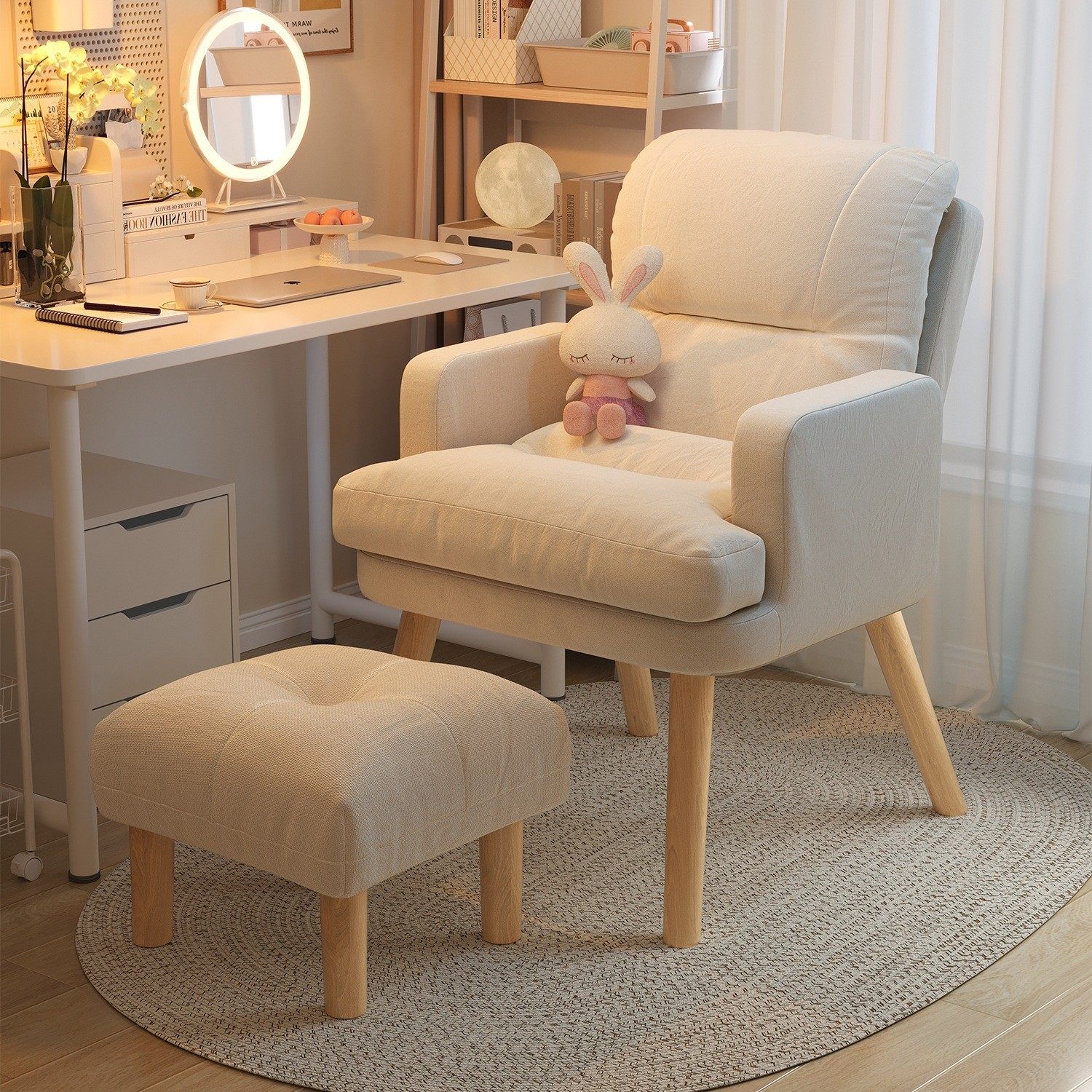 宿舍沙发椅子大学生懒人沙发单人电脑椅久坐女生卧室靠背座椅