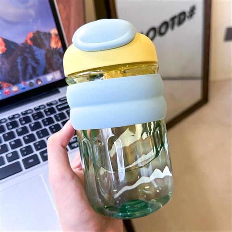 塑料耐高温水杯便携上班族咖啡杯简约高级感学生防烫手喝水杯子女