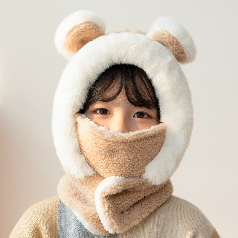 儿童帽子冬季男童防风帽子围巾口罩一体女童加厚护耳帽宝宝保暖帽,童装/婴儿装/亲子装,帽子,淘宝优惠券,粉丝福利购,淘宝优惠卷