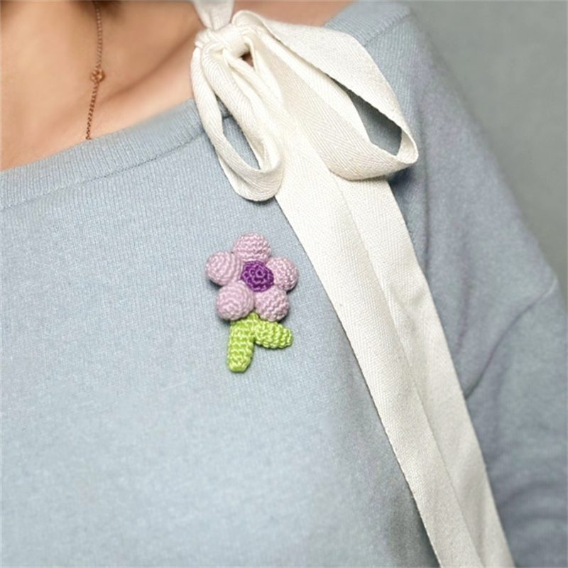 蕾丝胸针手工编织ins赵露思同款