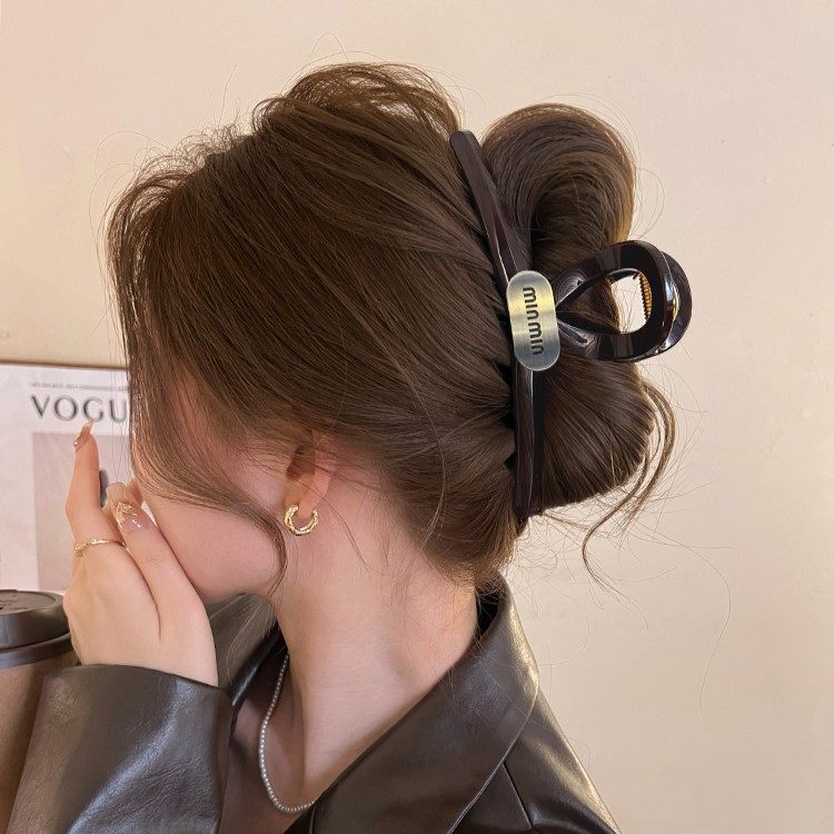 简约高质量字母抓夹女感2025新款发量多鲨鱼夹大号发夹子头饰,饰品/流行首饰/时尚饰品新,民族风发饰,淘宝优惠券,粉丝福利购,淘宝优惠卷