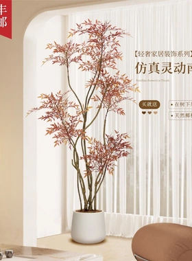 仿真绿植南天竹红色客厅落地式摆