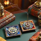 插香固定器家用藏式 坛城藏香香插香座禅意创意香炉家用线香底座香