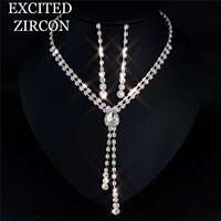 Jewelry Sets Bridal Necklace Earring Set Delicate RhineStone