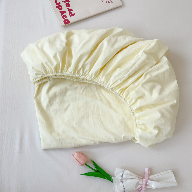 纯色水洗棉床笠单件防滑全包围