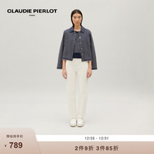 CLAUDIE PIERLOT Outlets春秋女装深蓝色条纹针织上衣CFPCA00611