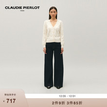 CLAUDIE PIERLOT Outlets女装法式气质白色镂空针织衫CFPCA00545