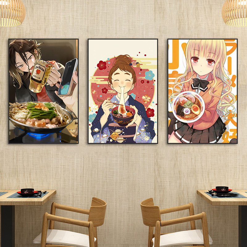 动漫挂画寿司店日式拉面馆卡通
