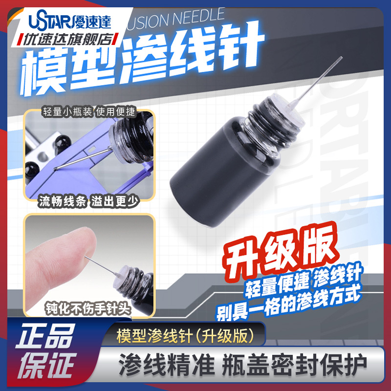 优速达高达拼装模型工具UA-90225模型制作便携渗线针 渗线液 新版