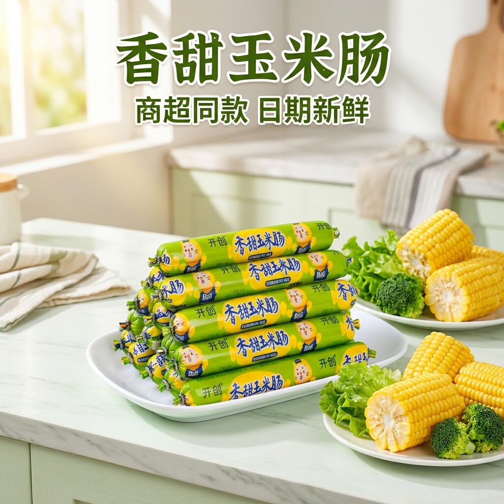 玉米肠润口香甜早餐搭档开袋独立包装即食追剧零食推荐整箱批发
