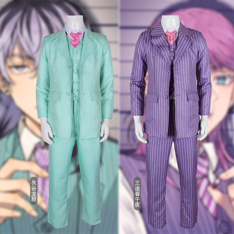 星之缘东京复仇者cos服灰谷龙胆三途春千夜条纹西装cosplay全套