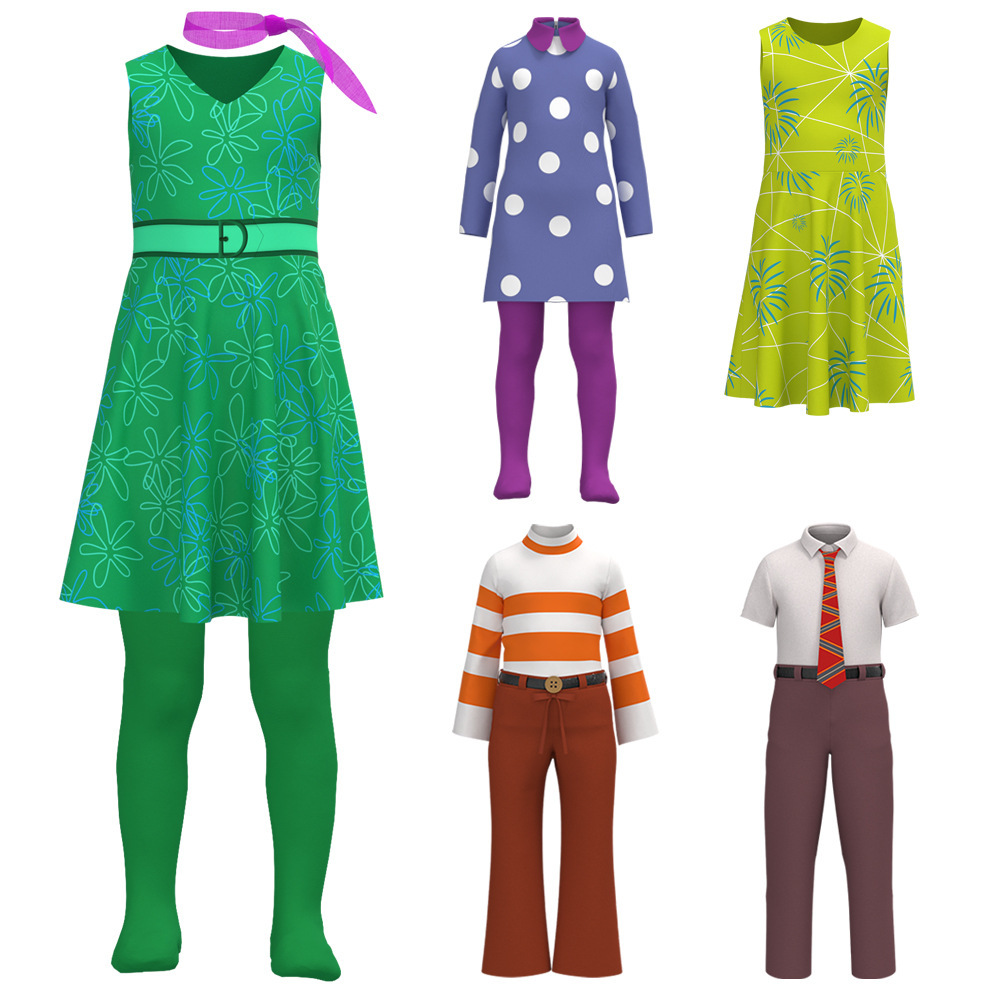 头脑特工队2cos服二次元动漫cosplay服装万圣节儿童连衣裙表演服