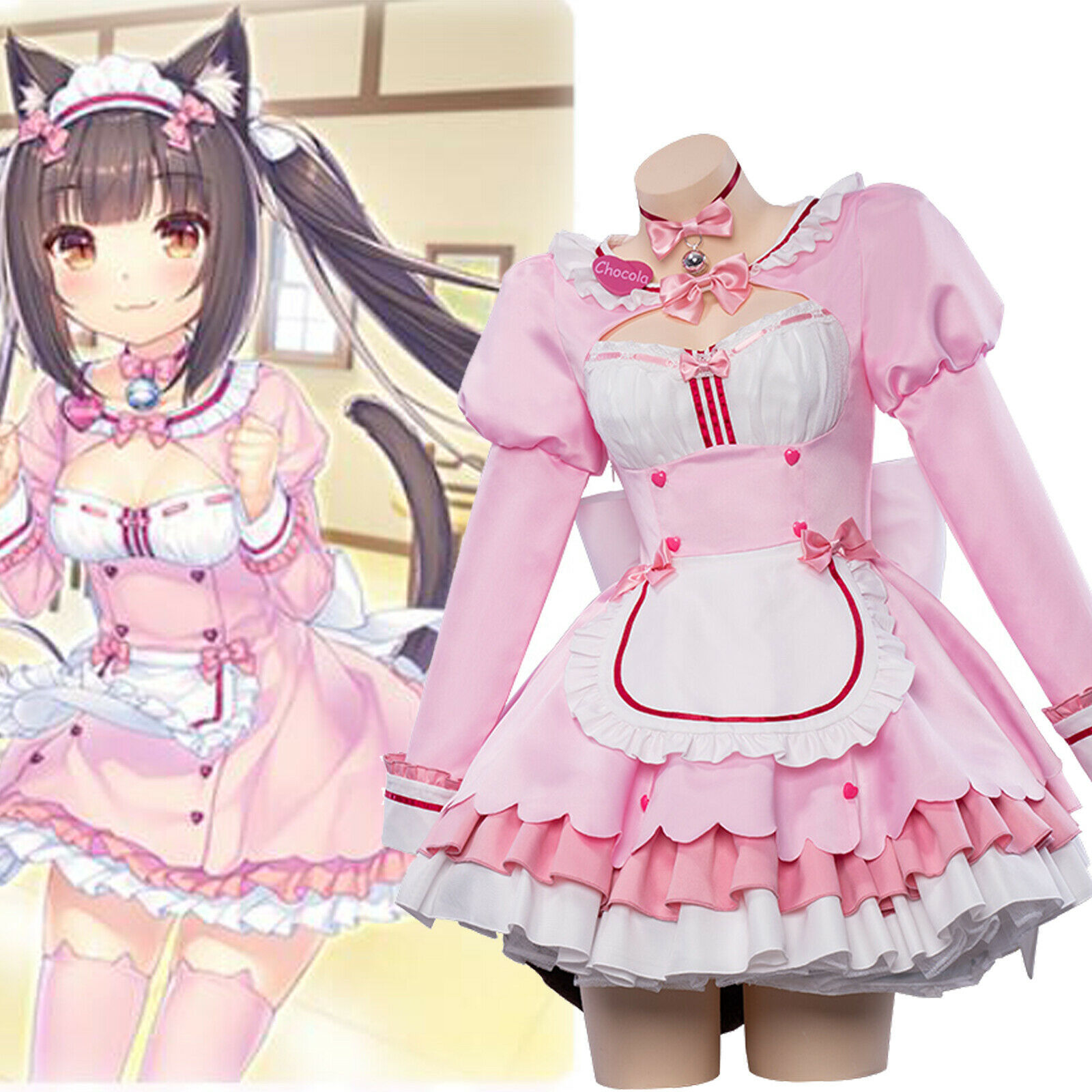 猫娘乐园cos服巧克力香兰子女仆装cos服连衣裙猫娘cosplay服