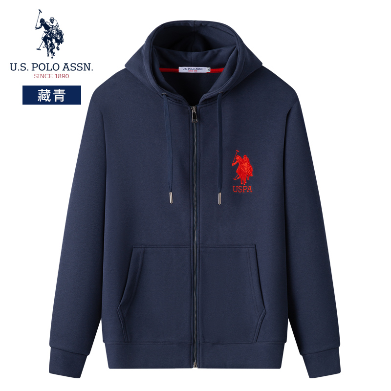 【花花推荐】U.S.POLO ASSN.小米尼开衫连帽卫衣US23JK318 男装 卫衣 原图主图