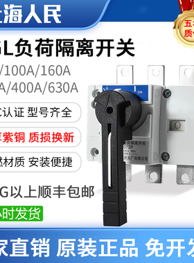 人民HGL-160A隔离开关3P/4P负荷刀开关100A/250A/400A/630A三相配