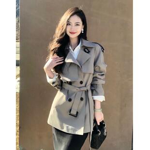 高级感大衣显瘦时尚 短款 新款 2025春装 春秋外套 小个子风衣外套女式