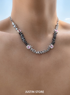 原创百搭设计幽灵怪兽项链男款